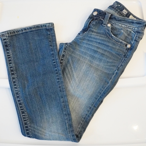 MISS ME Signature Boot Cut Embellish Cross Jeans - Picture 5 of 6